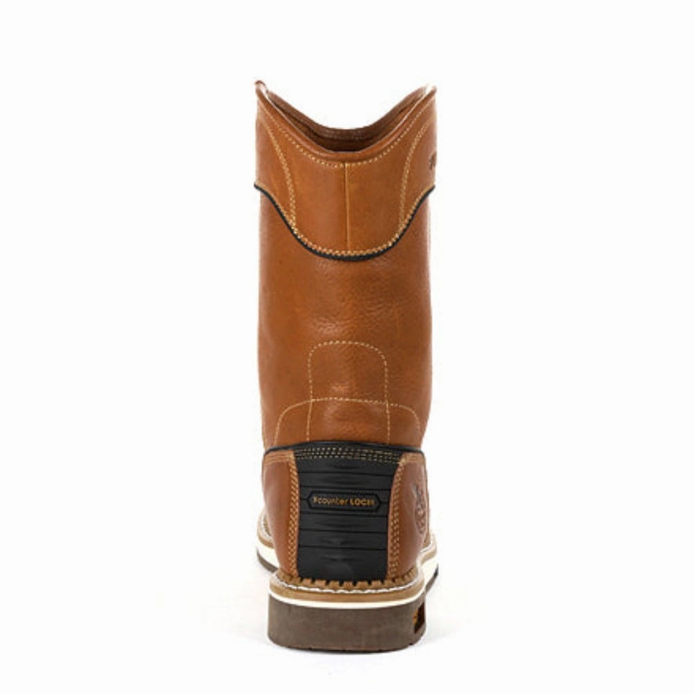 Georgia Boot Wedge Men's Pull On Boots Gb00349 In Brown Reinforced Form Weather Resistant User Subtle Aesthetic