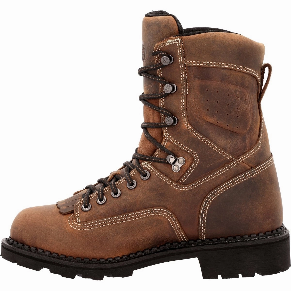 Georgia Men's USA Logger Waterproof Work Boot Gb00538 In Crazy Horse Insulated Weekend Camping