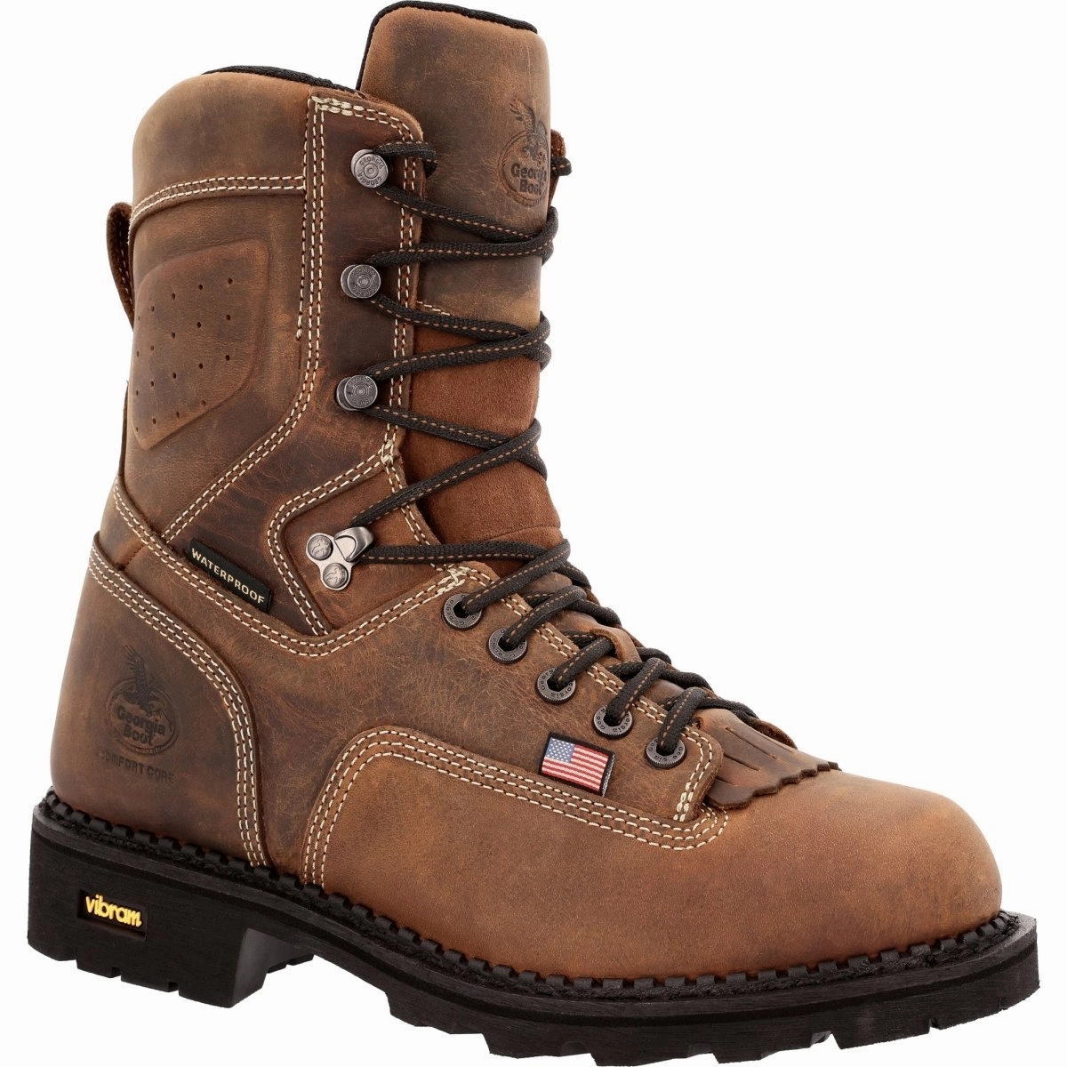 Georgia Men's USA Logger Waterproof Work Boot Gb00538 In Crazy Horse Sharp Look Stylish Footwear