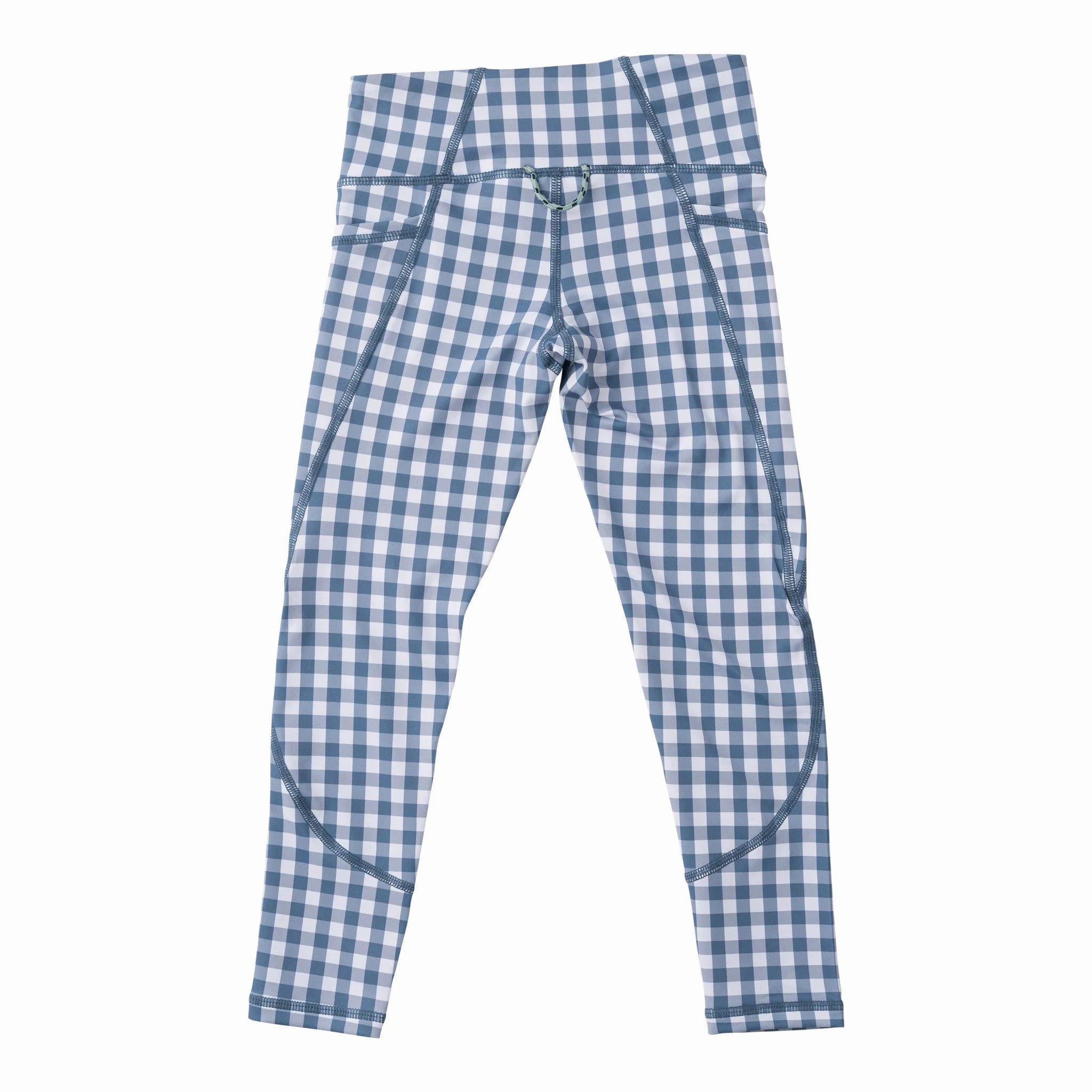 Denim Cool Girl's Athletic Legging - Bluefin Gingham