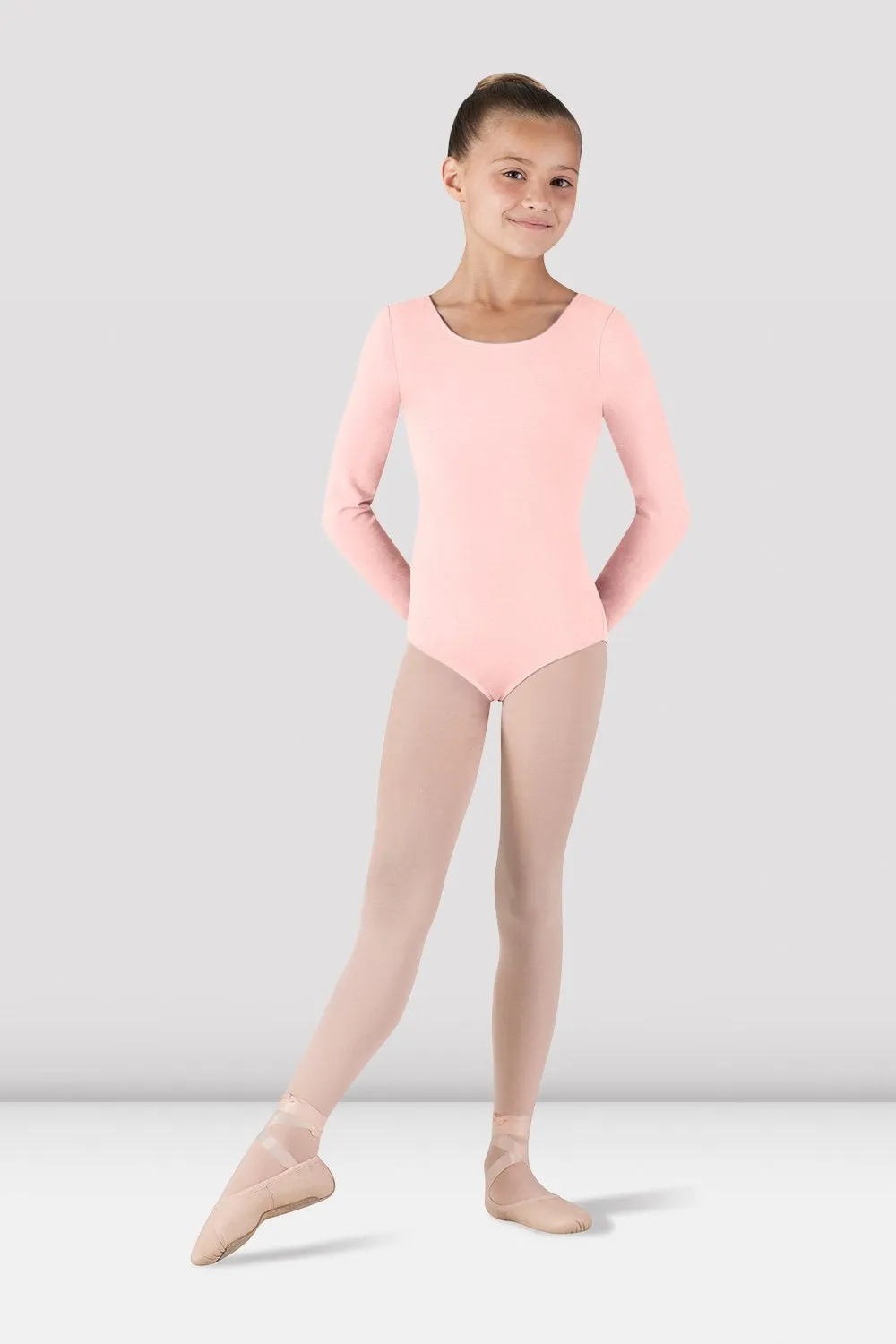 Girls Basic Long Sleeve Leotard Leather wide-leg fit