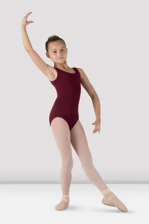 Breathable DynamicFlex Girls Basic Round Neck Tank Leotard