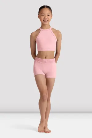 Girls Bella Floral High Waist Short titanium arena