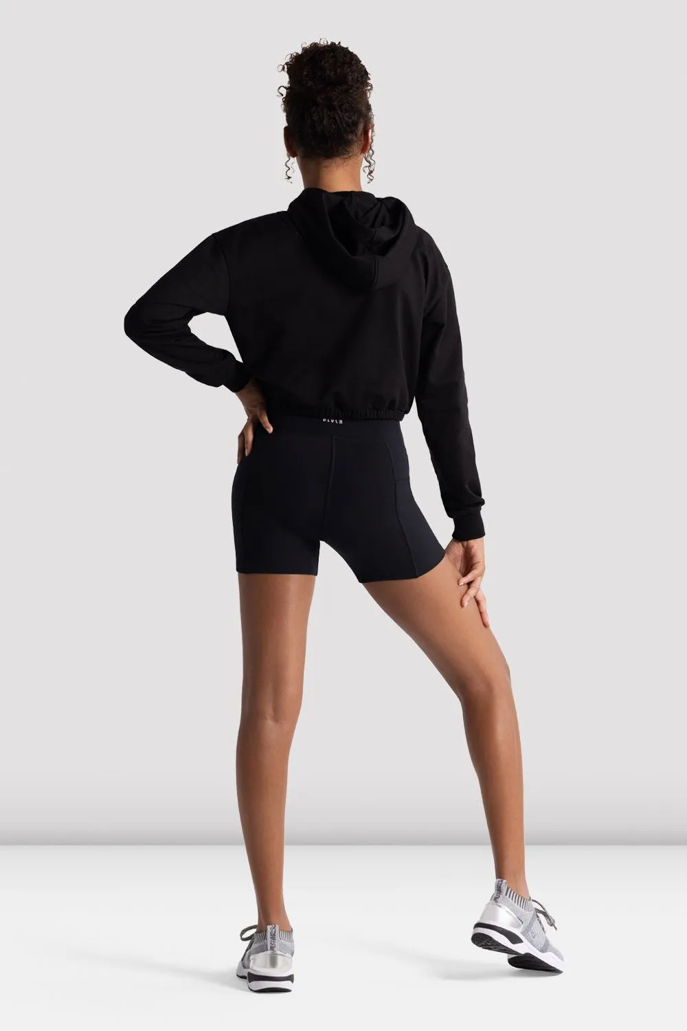 SecureZipper Multi Directional Stretch Girls Freestyle Rhythm Cropped Hoodie