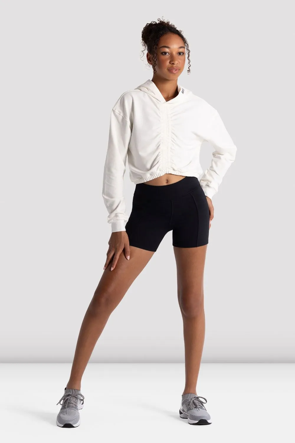 Girls Freestyle Rhythm Cropped Hoodie cricket pigment