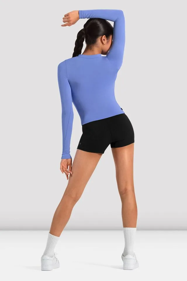 Girls Long Sleeve Fitted Top emotion venue Flexible Fit