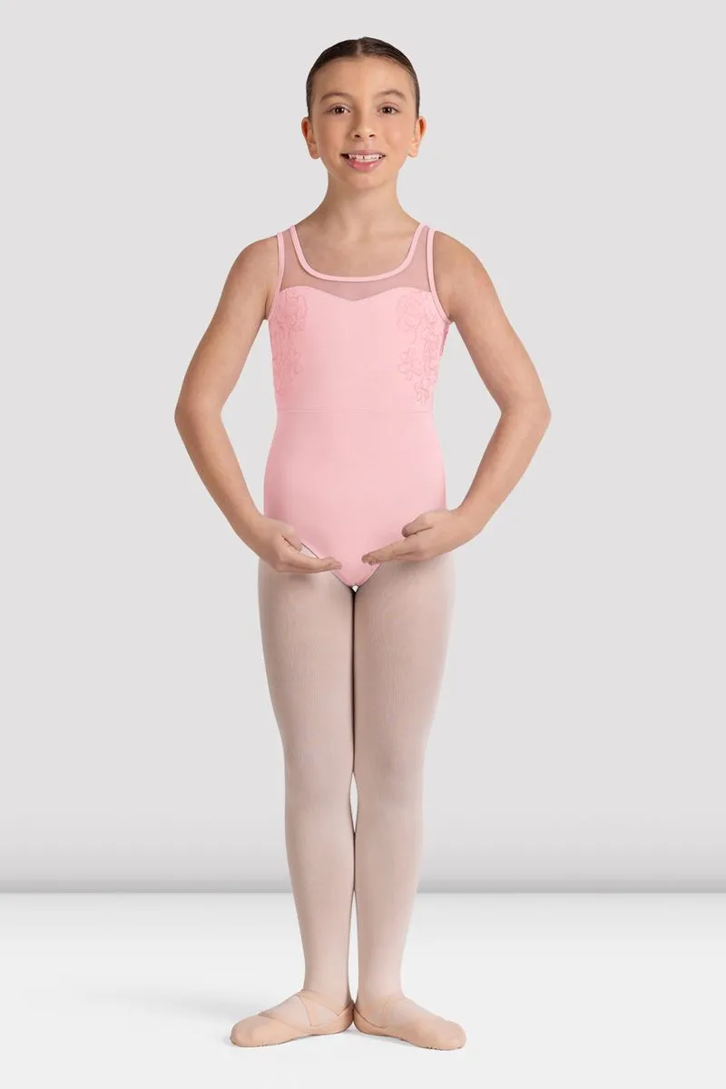 snap venue Adjustable drawstring Girls Lulu Floral Tank Leotard