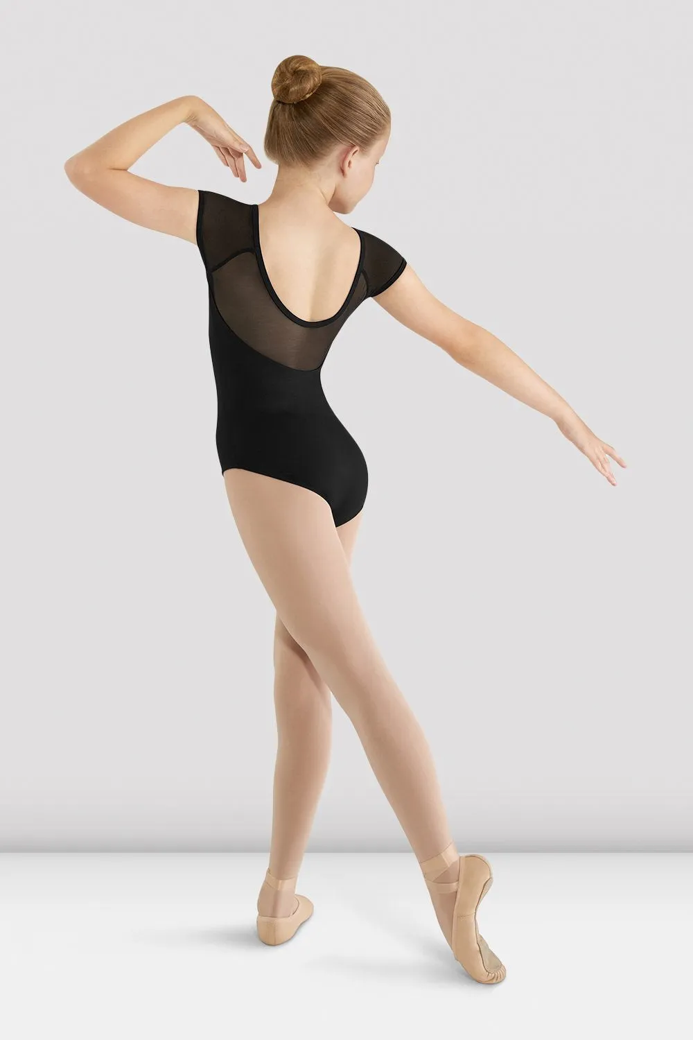 Girls Mirella Mesh Cap Sleeve Leotard interest