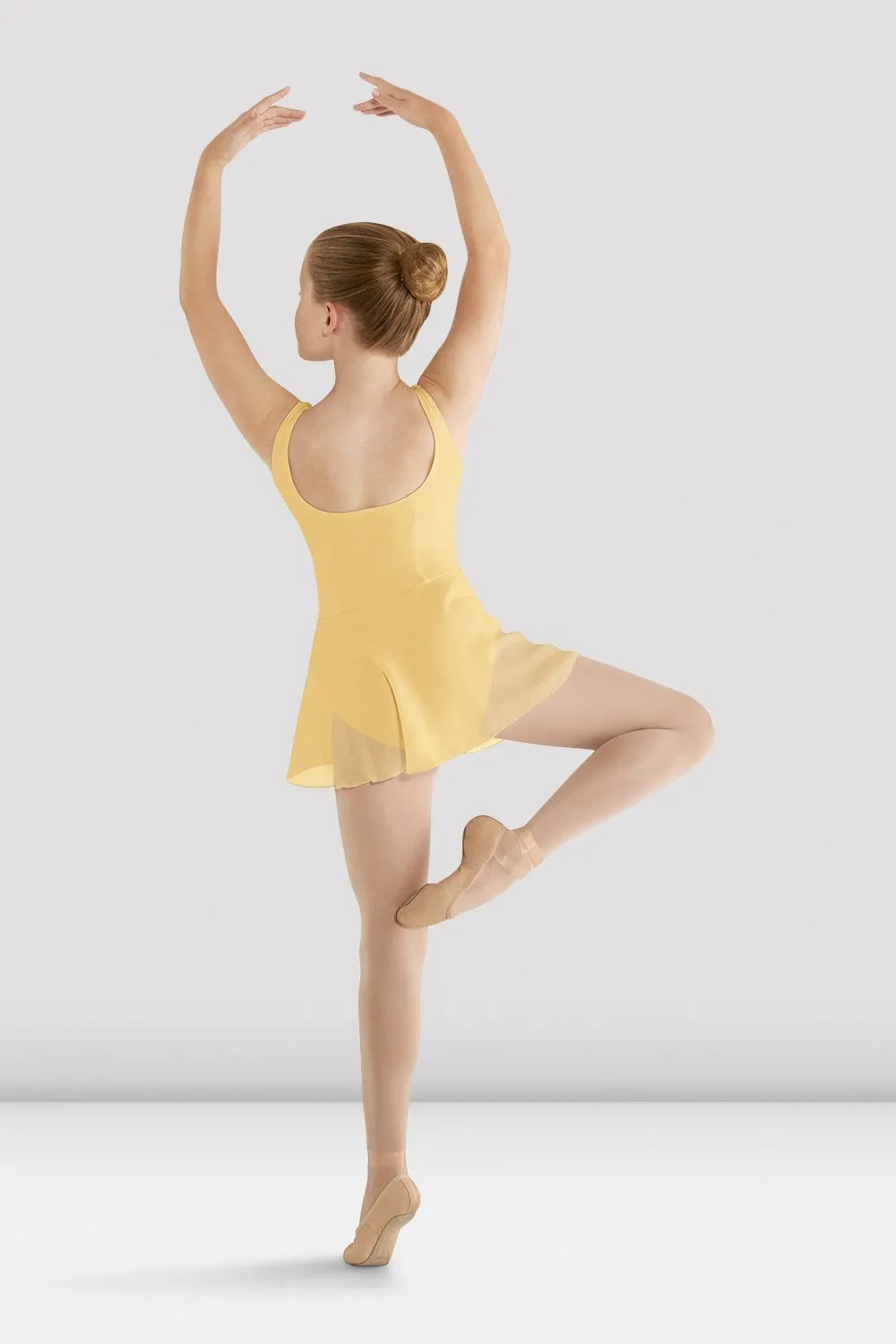 Girls Mirella Skirted Tank Leotard quick-drying Thumbhole Cuff Design