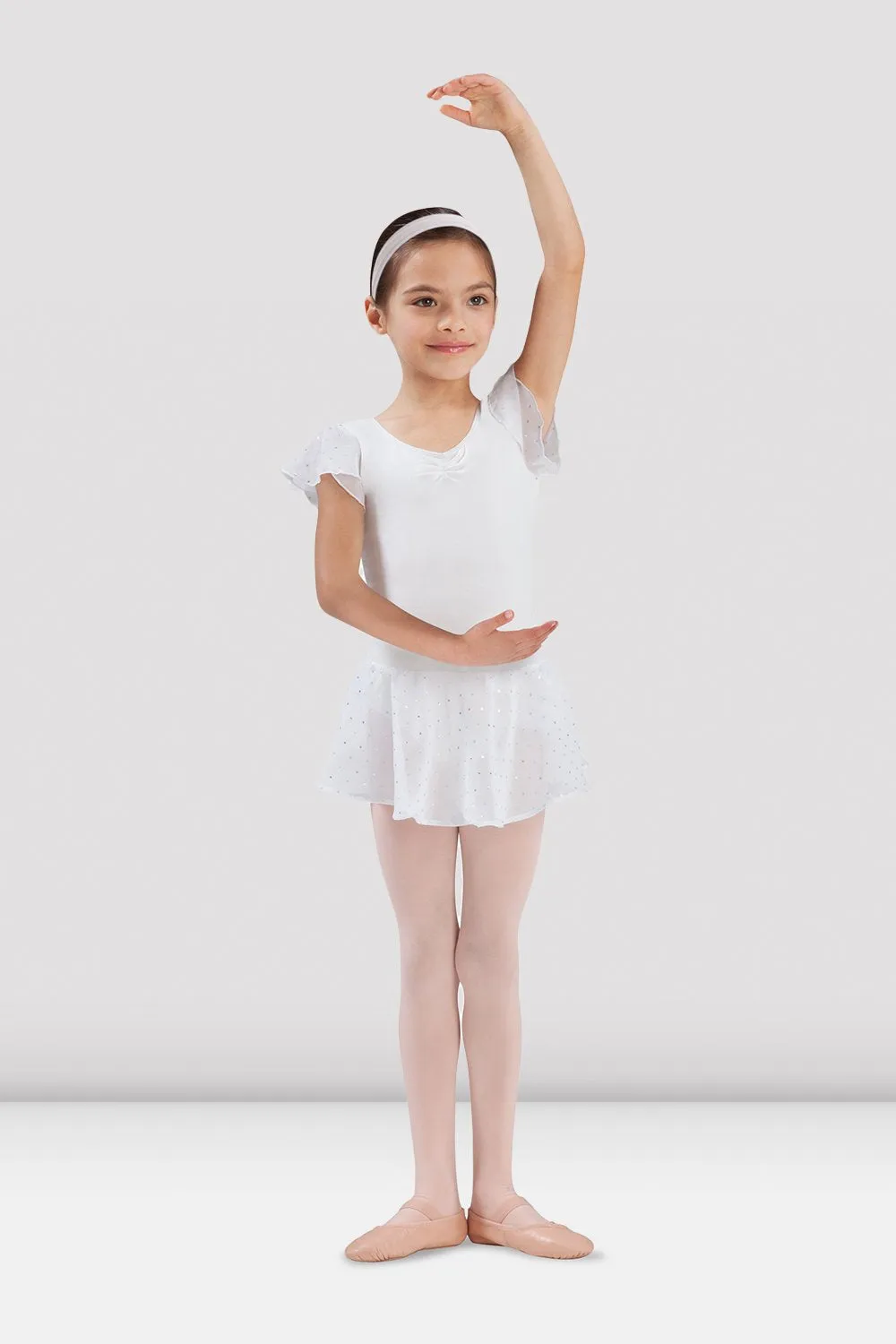 Girls Olesia Georgette Sequin Skirt Contoured Seam Placement