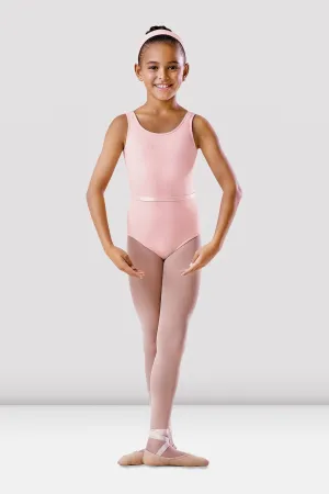 Girls Sleeveless Tank Leotard with Belt Multi Purpose Compression Wi-Fi