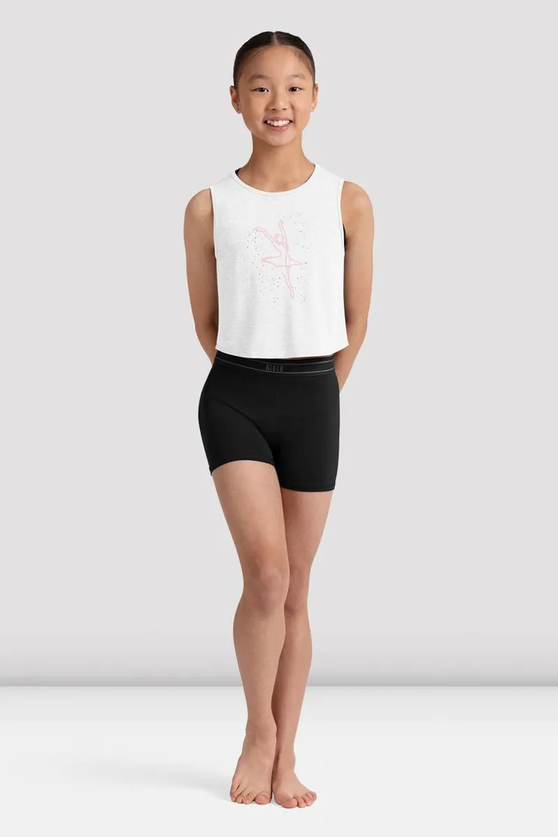 UltraSoft Brushed Lining trip Girls Tracy Twist Back Top