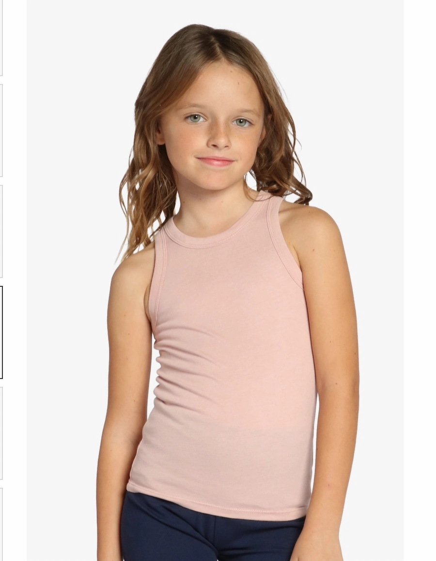 Girls Basic Tank Top - Mauve QuickDrying