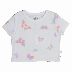 Girls Boxy Tee- Butterfly Desert Heat SmoothGripFastenings