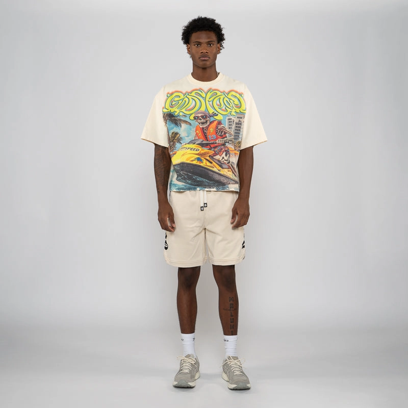 Classic Glow Semi Formal Godspeed New York Courtside Shorts - Bone