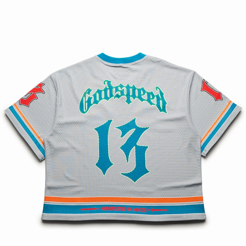 Godspeed New York First Down Jersey - Grey/Blue Stretchable Material