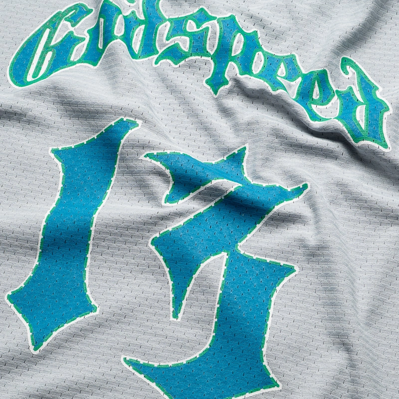 Godspeed New York First Down Jersey - Grey/Blue ShrinkageFree Fabric Vision Fit