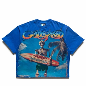 Godspeed New York Miami Surf Club Tee - Blue Comfort Fit Comfortable Wear