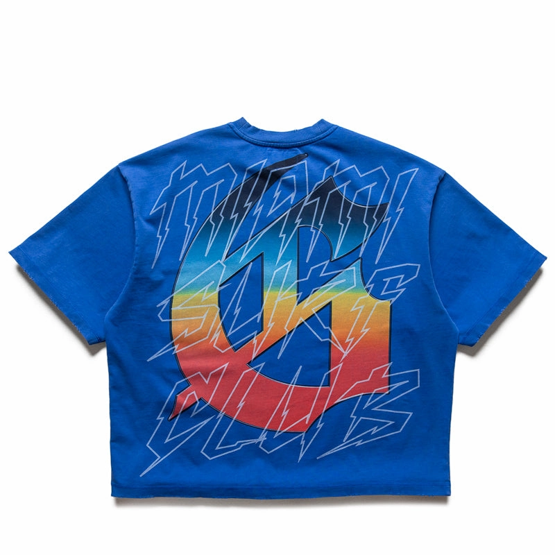 Godspeed New York Miami Surf Club Tee - Blue Free Shape Hot Core