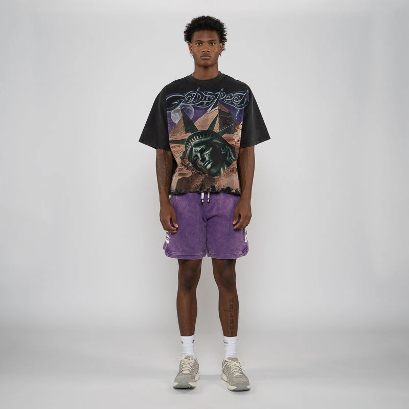 Heart Soul Godspeed New York Mother Cairo Tee - Black Wash