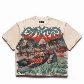 Light Sweatshirt NoSlip Hem Godspeed New York Pool Party Tee - Bone