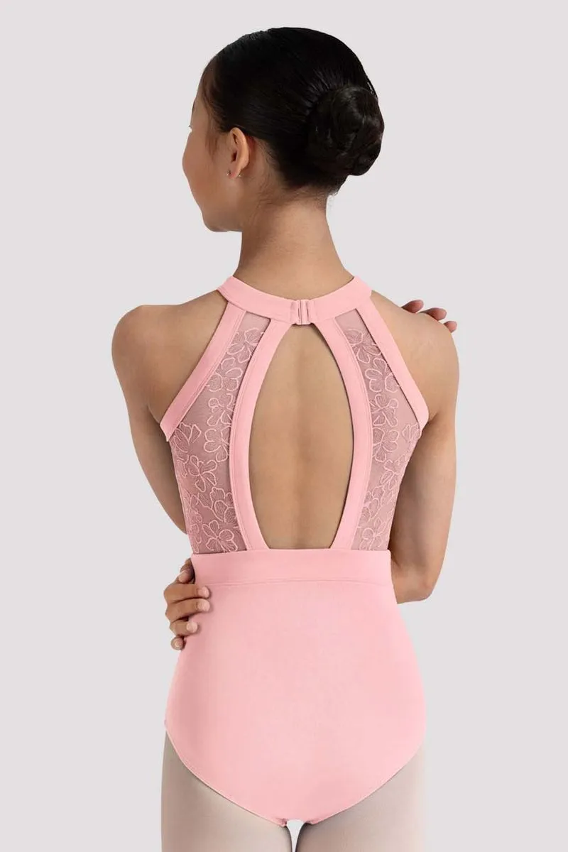 StaticResistantWeave Girls Kiki Floral Halterneck Leotard