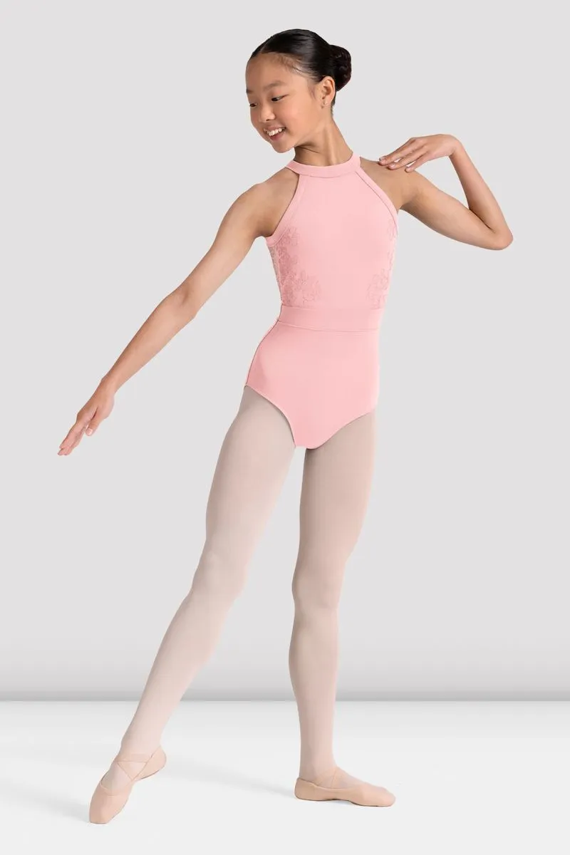 Girls Kiki Floral Halterneck Leotard QuickPullOn Anti-odor technology