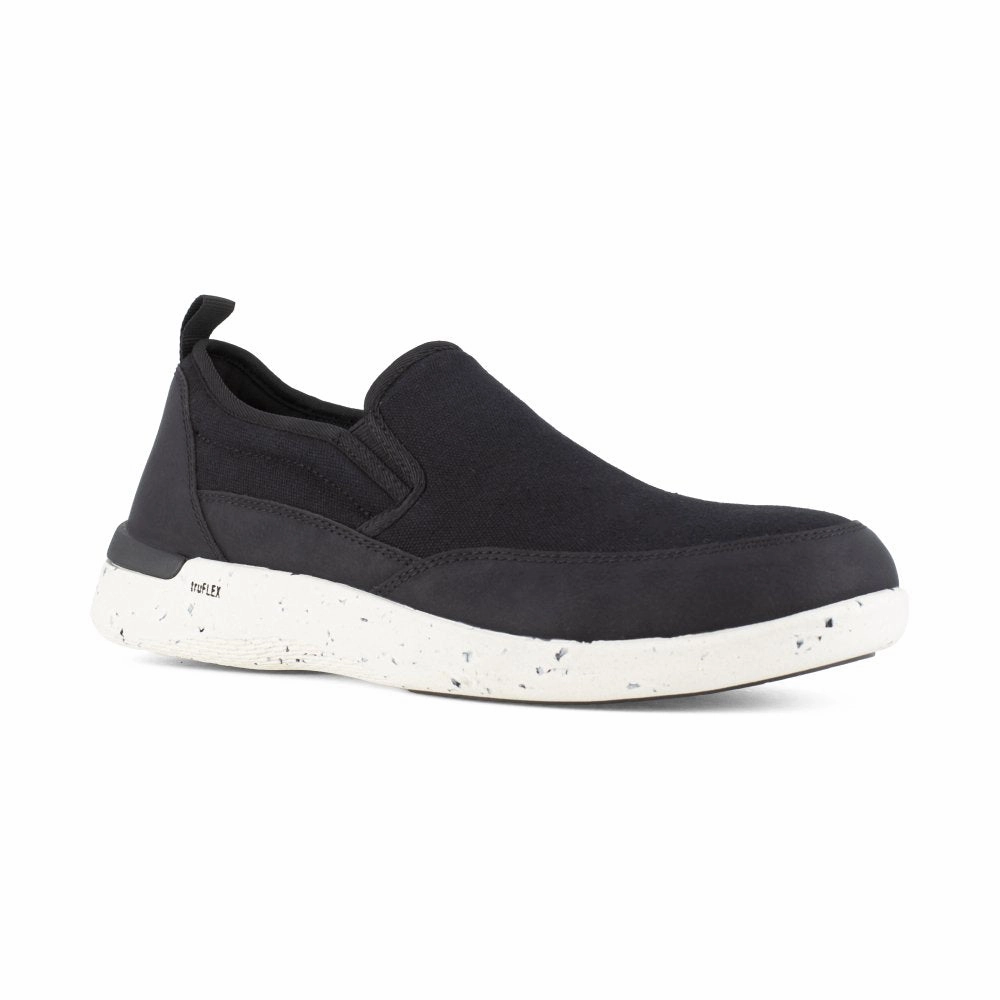 Work Gear Rockport Work Slip-on Men's Composite Toe Shoe's Rk4676 In Black