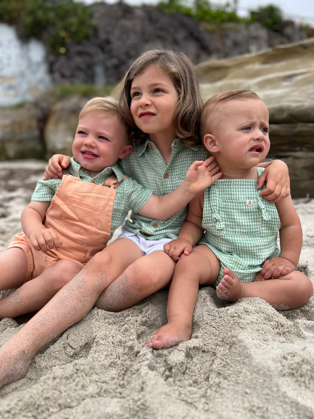 Green Plaid Woven Shirt Creative Glow AntiSnagFabric