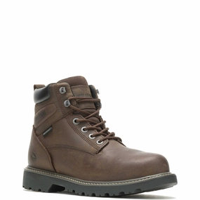Weatherproof Design Wolverine Floorhand Wp Men's Soft Toe 6" Work Boot (w10643) In Dk Brown