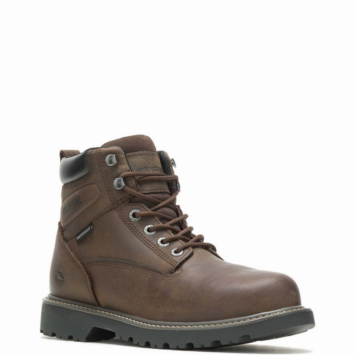 Weatherproof Design Wolverine Floorhand Wp Men's Soft Toe 6" Work Boot (w10643) In Dk Brown