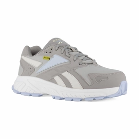 Reliable Traction Reebok Hyperium Retro Trail Running Work Shoe Women's Composite Toe Shoe Rb364 In Grey And Powder Blue