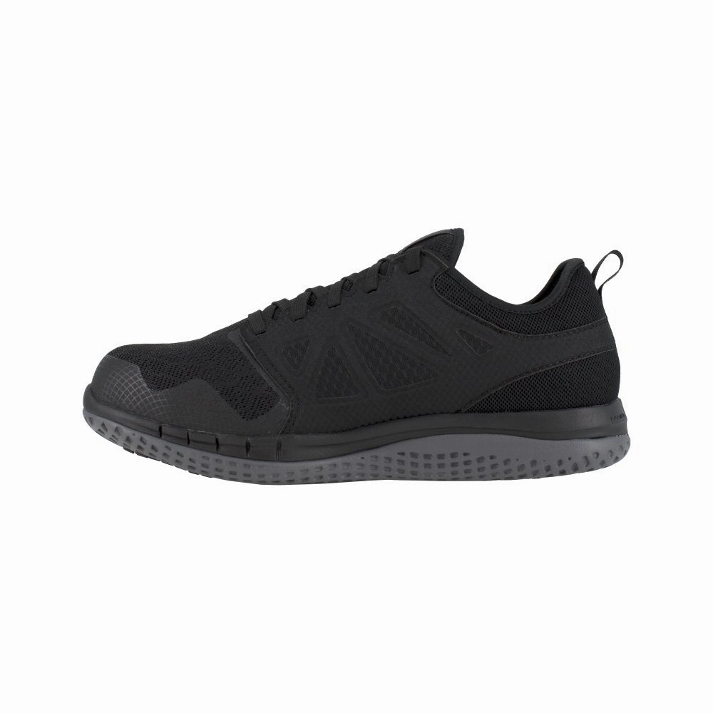 Reliable Traction Reebok Women's Zprint Athletic Work Shoe Steel Toe Rb251 In Black And Dark Grey