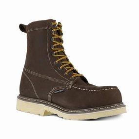 Iron Age 8" Men's Work Boot Waterproof Composite Toe Solidifier Ia5082 In Brown Traction Control Gear Thermal Lined Footwear