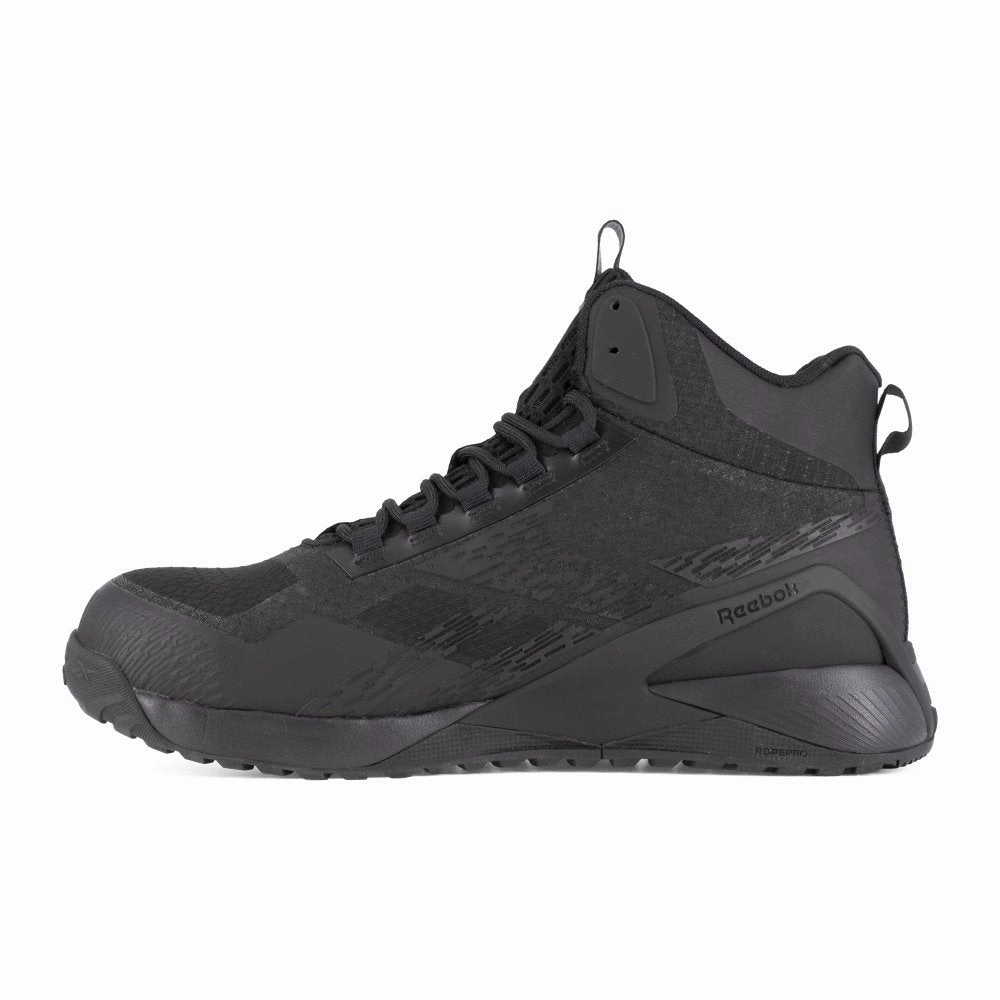 Long-Lasting Comfort Reebok Nano X1 Adventure Athletic Work Mid Cut Men's Composite Toe Rb3484 In Black