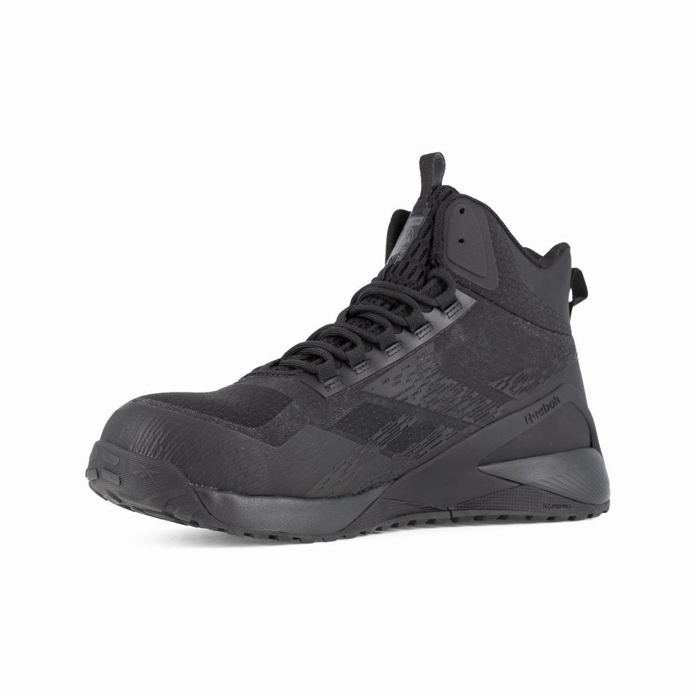 Long-Lasting Wear Reliable Footwear Reebok Nano X1 Adventure Athletic Work Mid Cut Men's Composite Toe Rb3484 In Black