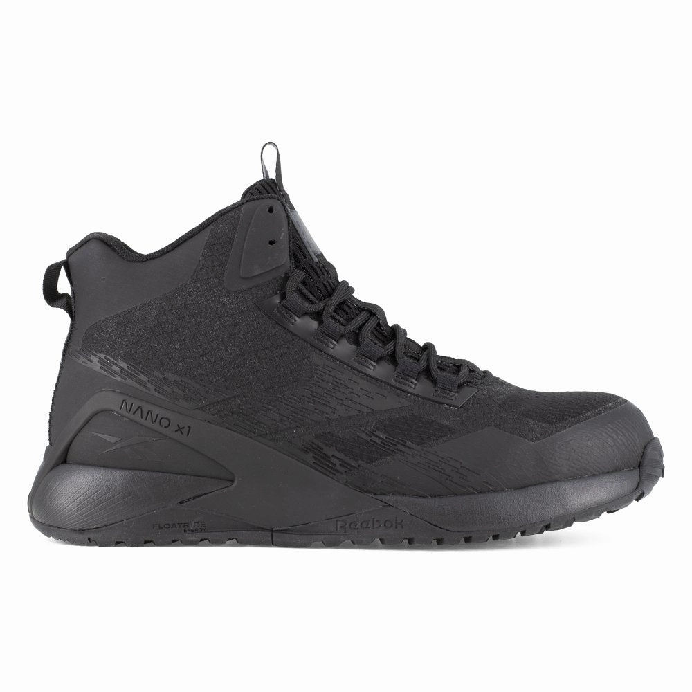 Reebok Nano X1 Adventure Athletic Work Mid Cut Men's Composite Toe Rb3484 In Black Professional standard