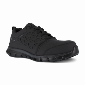 Cold Weather Footwear Waterproof Protection Reebok Sublite Cushion Athletic Work Shoe Men's Composite Toe Rb4051 In Black