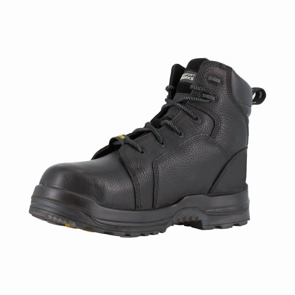 Professional Safety Gear Rockport 6" Lace To Toe Men's Work Boot Composite Toe More Energy Rk6465 In Black