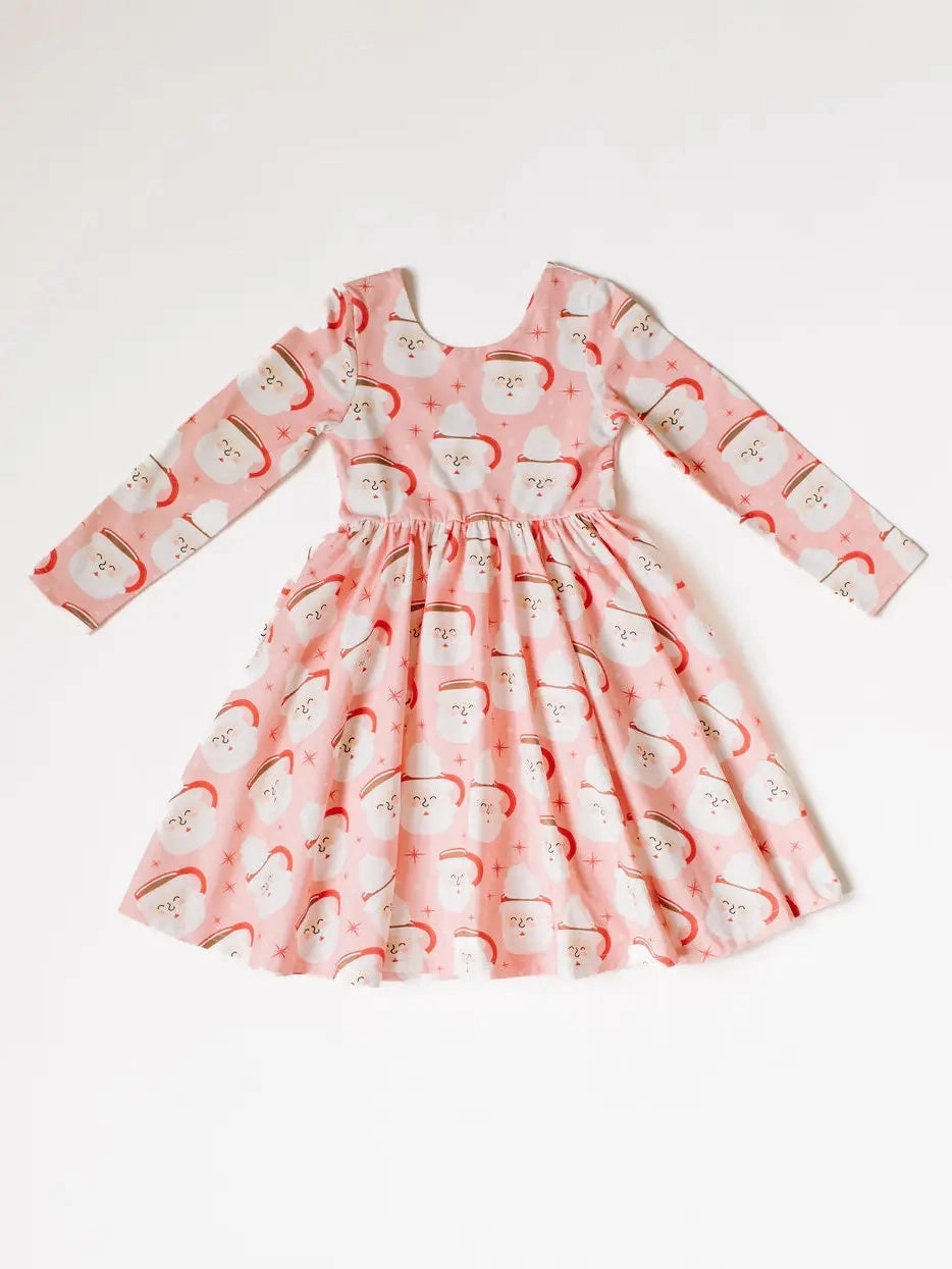 Busy Glow Gwendolyn Dress in Santa Cocoa | Girls Christmas