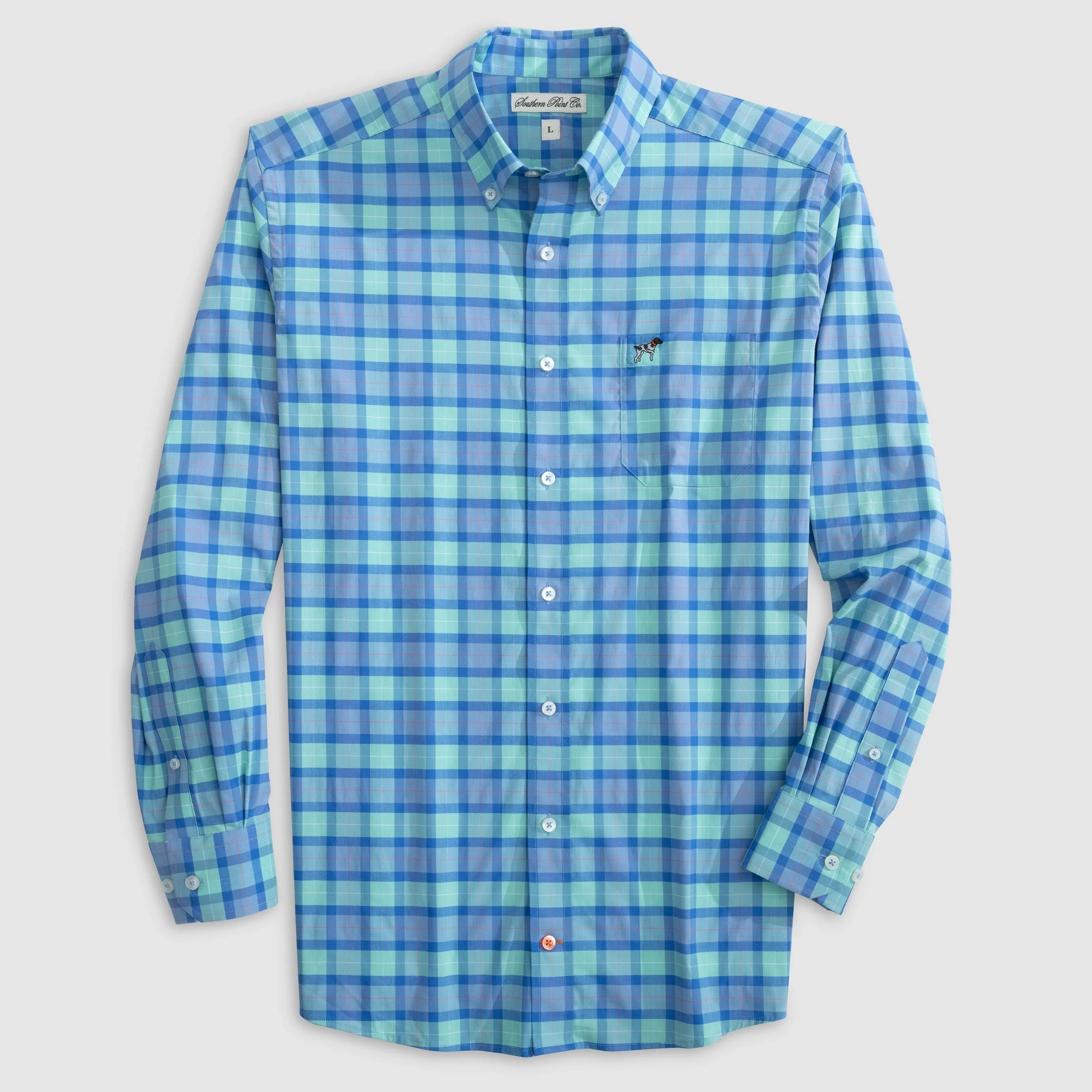 LowProfile Fasteners Hadley Stretch Button Down - Topsail Plaid