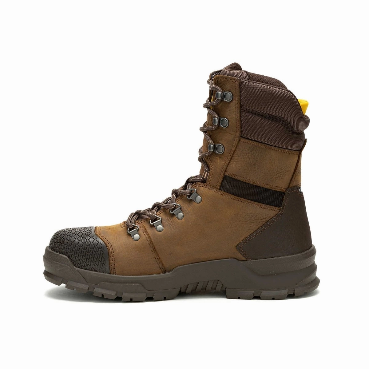 Anti Odor Morning Walk Caterpillar Accomplice X 8" Waterproof Steel Toe Men's Work Boot (p91642) In Real Brown