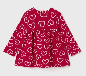Recycle Glow Heart Knit Dress - Red