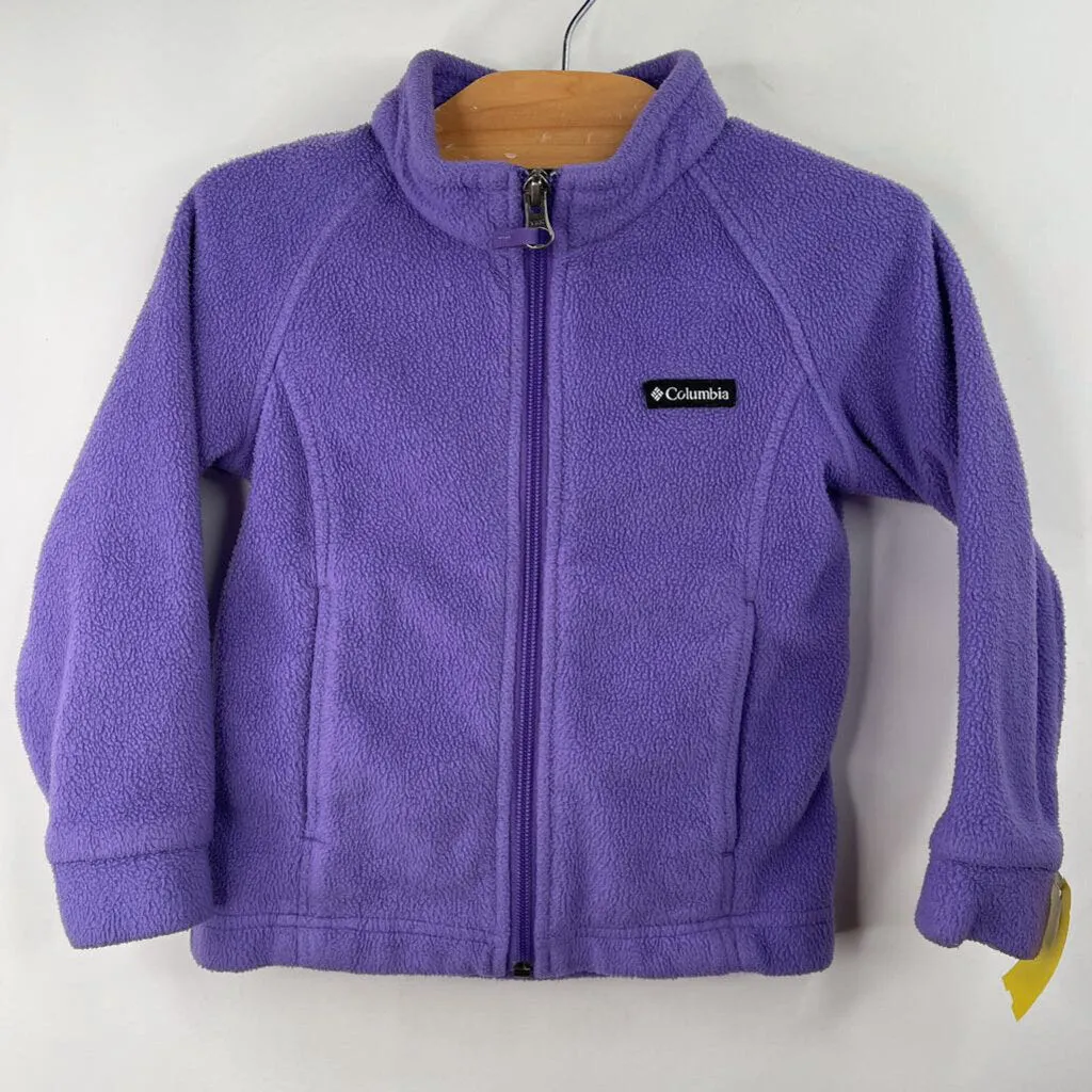 Size 3: Columbia Purple Fleece Coat Modern Street Comfortable lining