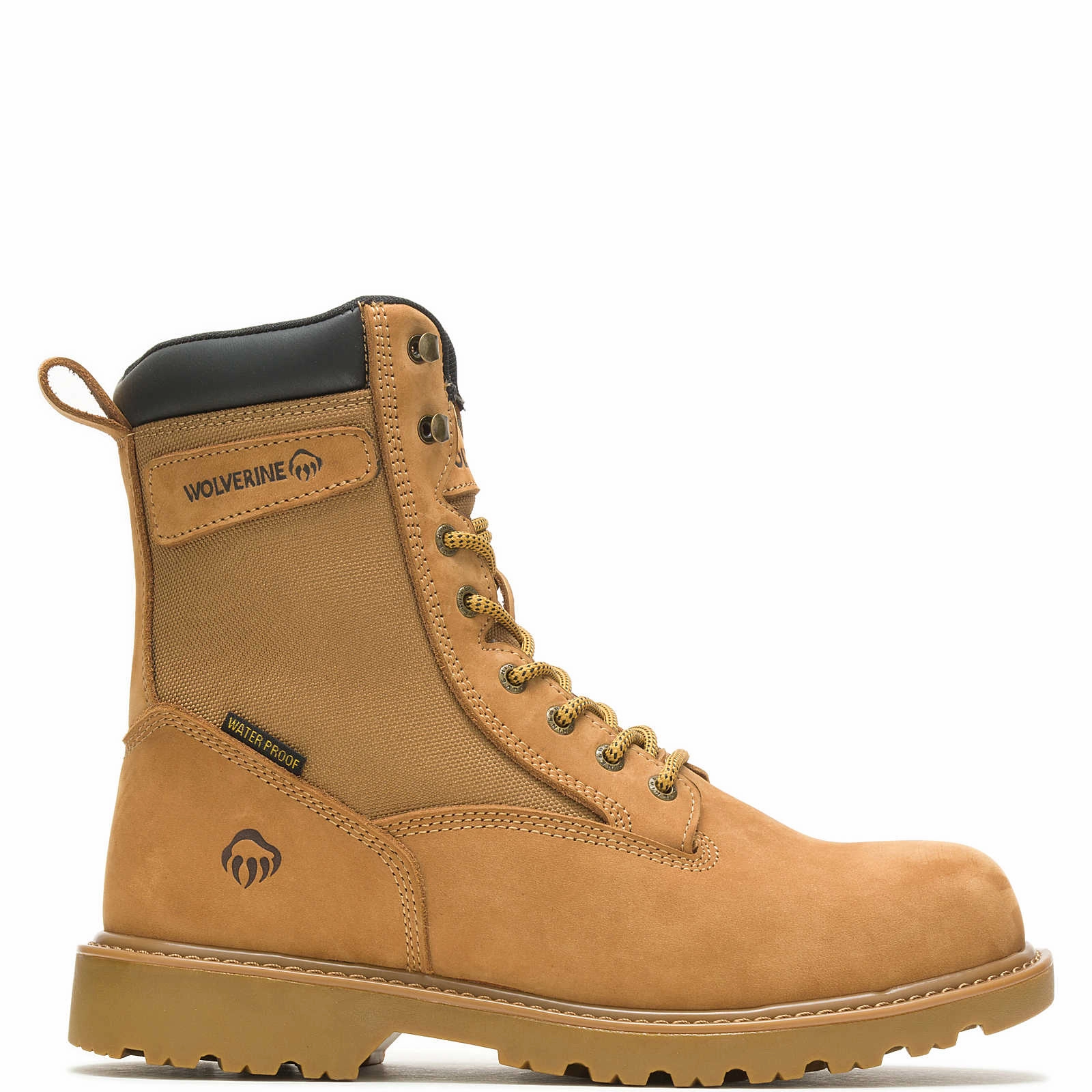 Wolverine Men's Floorhand Insulated 8" Soft Toe Work Boot (W220013) In Wheat Padded collar Impact Diffusion Layer