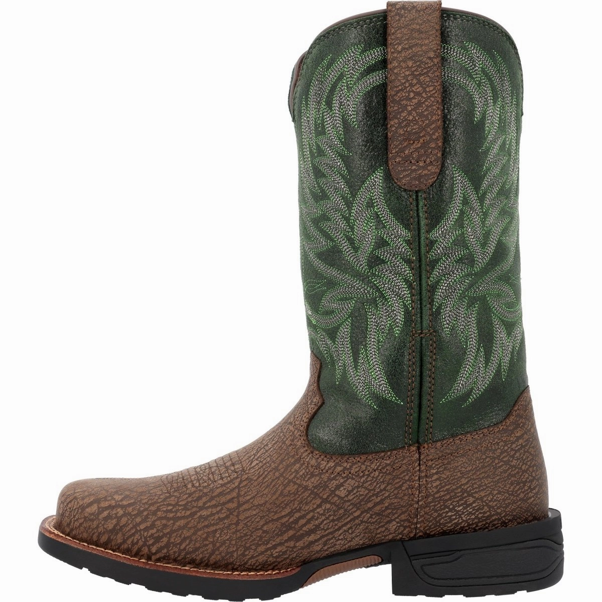 Rocky Bronco Men's 12?? Composite Toe Western Boots Rkw0454 In Green High-performance Sole Wide fit