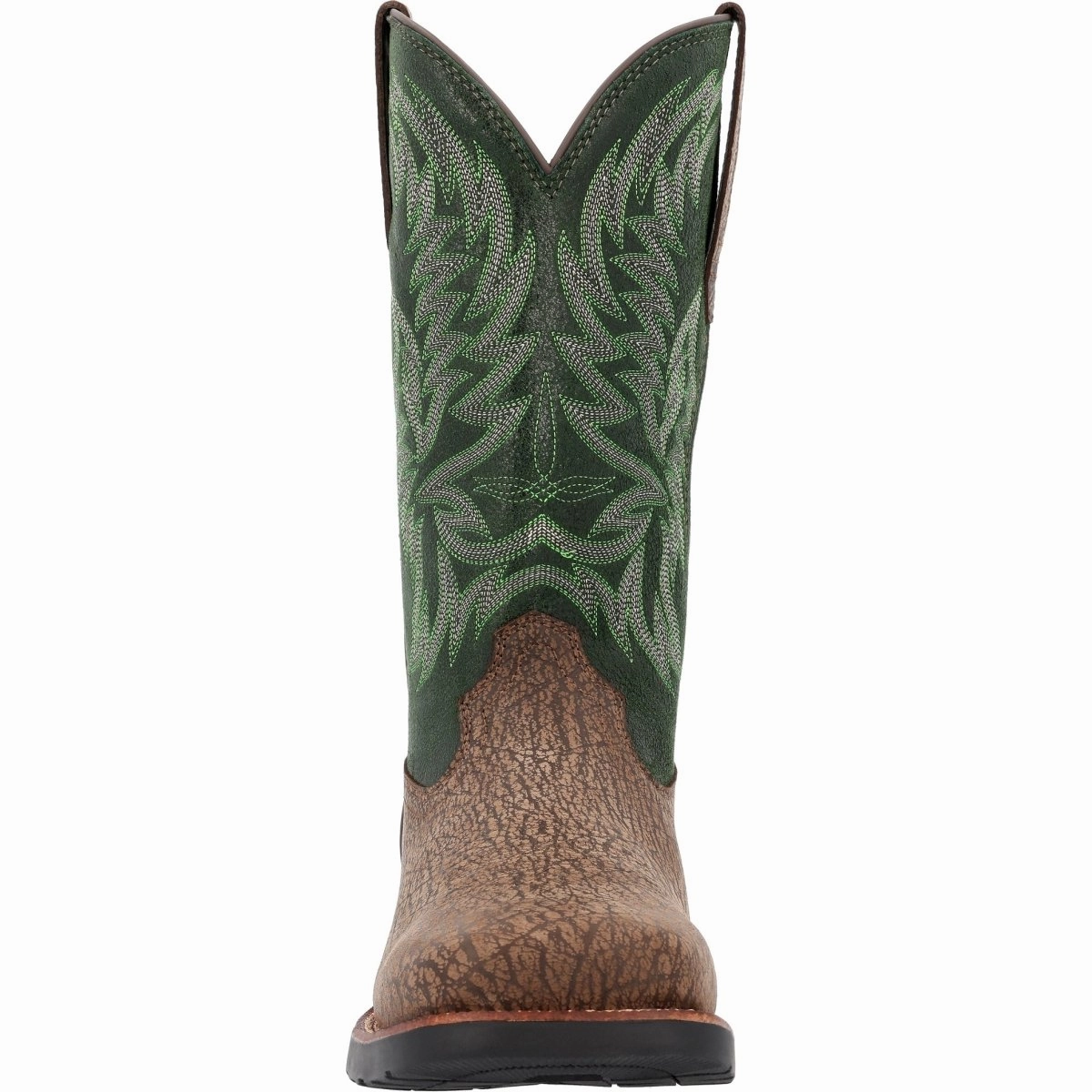 Rocky Bronco Men's 12?? Composite Toe Western Boots Rkw0454 In Green Protective Layer Footwear