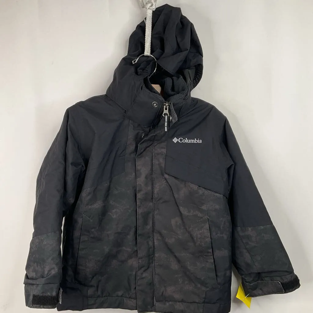 Rain Guard Size 4-5: Columbia Black Omni-Tech Fleece Lined 3-in-1 Winter Coat