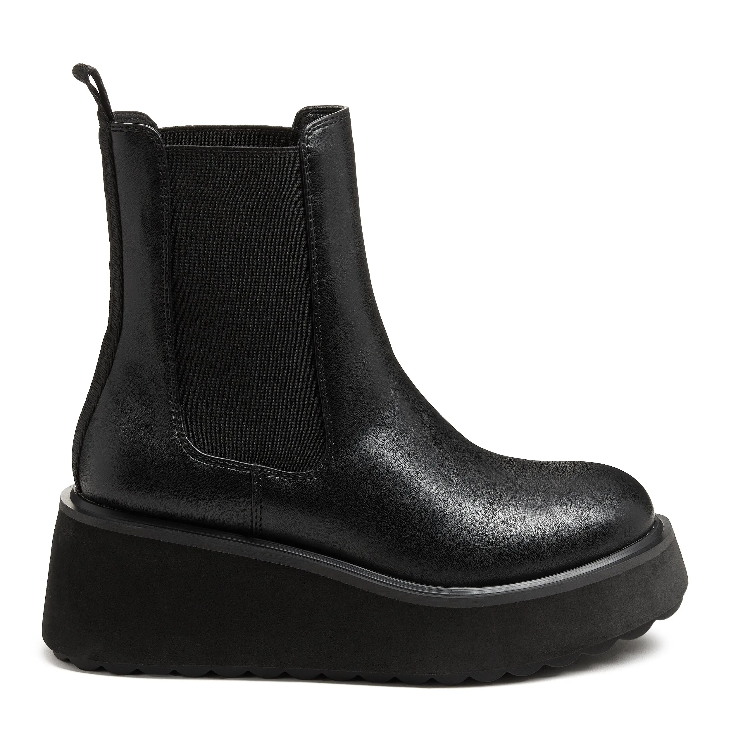 Neutral Colors Heyday All Black Platform Chelsea Boot
