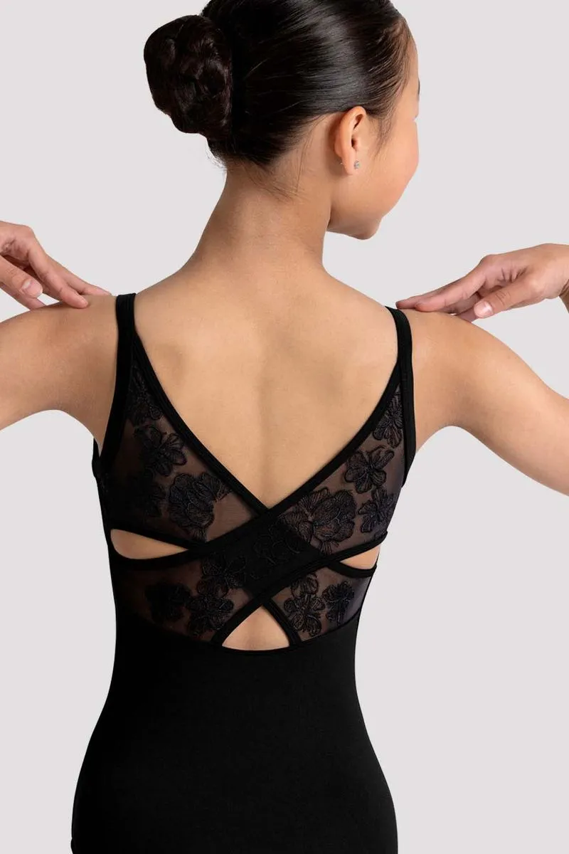 Urban Performance HighCompression Girls Jazz Floral Cross Back Leotard